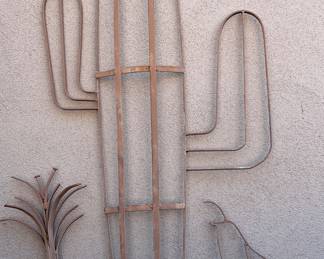 Yard Art Metal Cactus