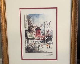 Art French Artist C. Ducollet "Moulin Rouge"