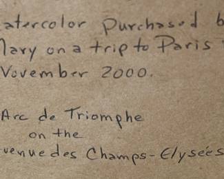 Art French Artist C. Ducollet "Arc de Triomphe on the Avenue des Champs-Élysées"