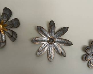 Set/3 Metal Wall Flowers