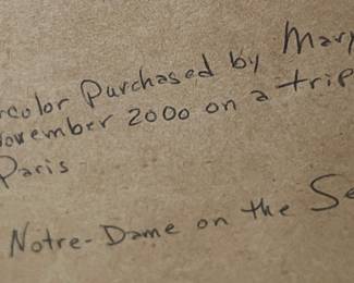 Art French Artist C. Ducollet "Notre Dame on the Seine"