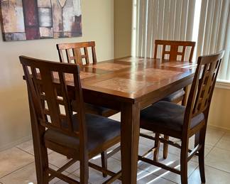 Ashley Tucker Counter Pub Style Table w 4 Chairs