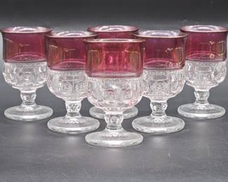 6- King's Crown by Tiffin Franciscan Juice Glasses