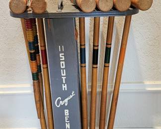 South Bend Croquet Set on Stand