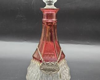 Diamond Point Ruby by Indiana Glass Decanter