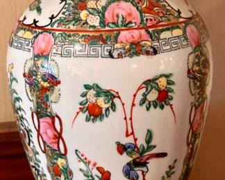 Mid 1900’s Chinese vase . Has a hole on bottom to make it into a lamp.