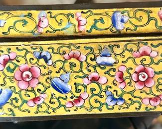 Chinese hand painted enameled box.