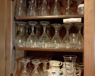 Newer and vintage stemware 