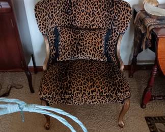 Animal print upholstered chairs 