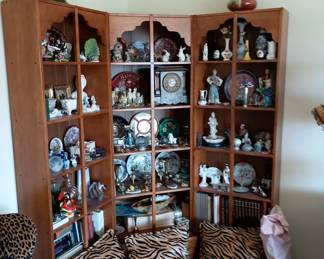 Knick knacks in the part cabinet 