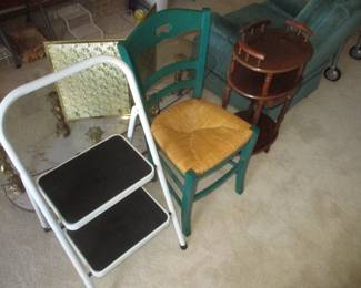 Chair and step ladder