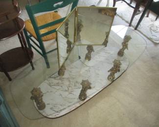 Glass top coffee table