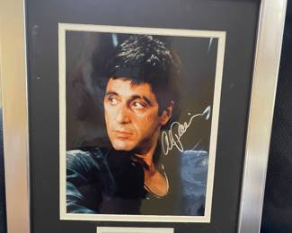 Signed Al Pacino framed photograph with authenticity 