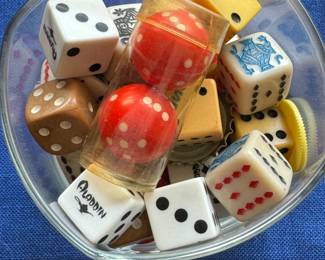 Vintage Bakelite dice collection 