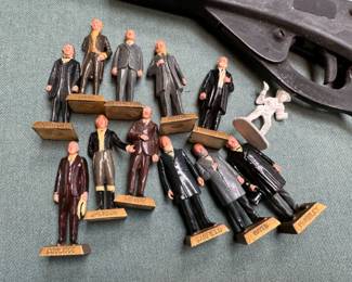 Vintage Marx presidents toy set 
