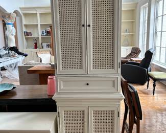 Pair of Ballard Designs cabinets. 80-1/4”H x 26-1/4”W x 11”D