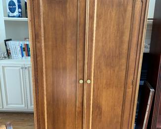 HPL by Shermag Armoire with shelves and a support for a rod. 75”H x 41-1/2”W x 21”D