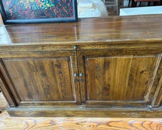 detail of one side of credenza