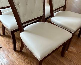 Set of 6 tufted back side chairs