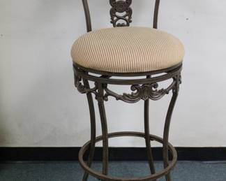 Swivel, upholstered bar chair - set of 2
