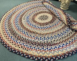Pennsylvania Dutch handwoven wool braided rug