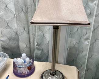. . . brushed nickel lamp