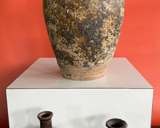 A collection of 8th century Khmer pottery vessels