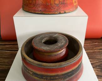 A collection of vintage spice boxes from Afghanistan