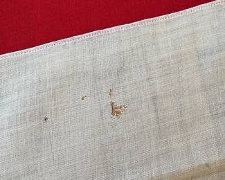 Large 45 star American flag, 8’ x 12’, all sewn including sewn stars, linen, some small holes, dates 1896-1908