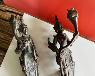 18th century bronze Buddha disciples, Burma (Myanmar)