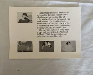 Signed painting by Hawaiian artist Pegge Hooper