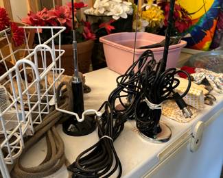 3 Mini CB Radios, 3 magnetic antennas - Uniden, Midland, Radio Shack