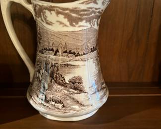 Brown and white transfer pitcher