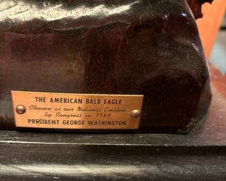 The American Bald Eagle Lamp "Chosen as our National Emblem by Congress in 1789 - President George Washington