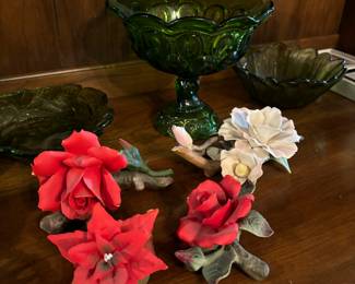 Capo Di Monte Flower Sculptures