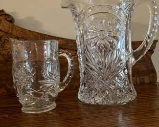 Nice pressed glass pitchers