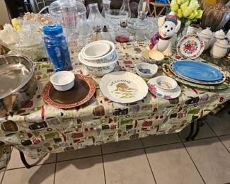 Serving dishes galore 