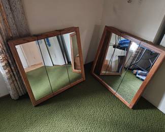 Wood medicine cabinets.