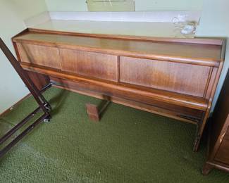 Wood headboard w/storage.