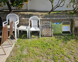 Patio/beach chairs. 