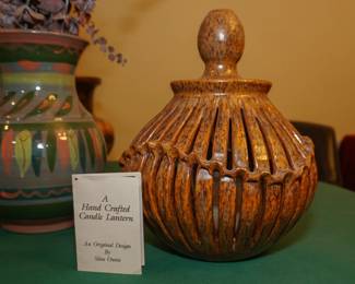 Pottery candle lantern by Slim Owen