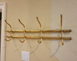 Brass coat rack