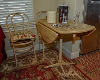 Small drop leaf table with chairs