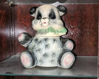 Vintage teddy cookie jar