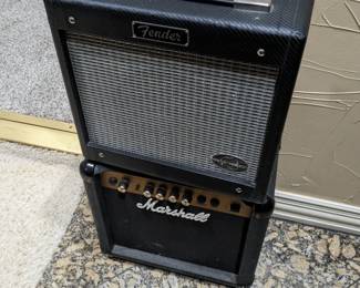 Fender and marshall amps
