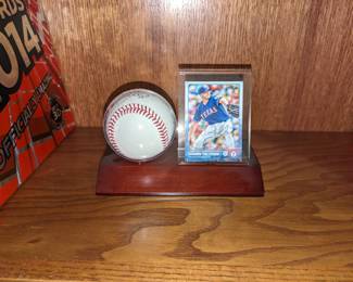 Signed card and ball