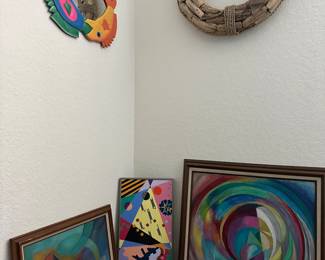 Art and unusual wreaths and wall decor