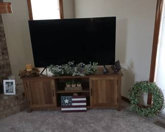 Samsung 52" T.V. and Nice T.V. Stand