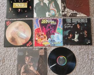 Sample of Classic Rock 33 Rpm Records