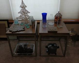 2 Wood and Metal End Tables!